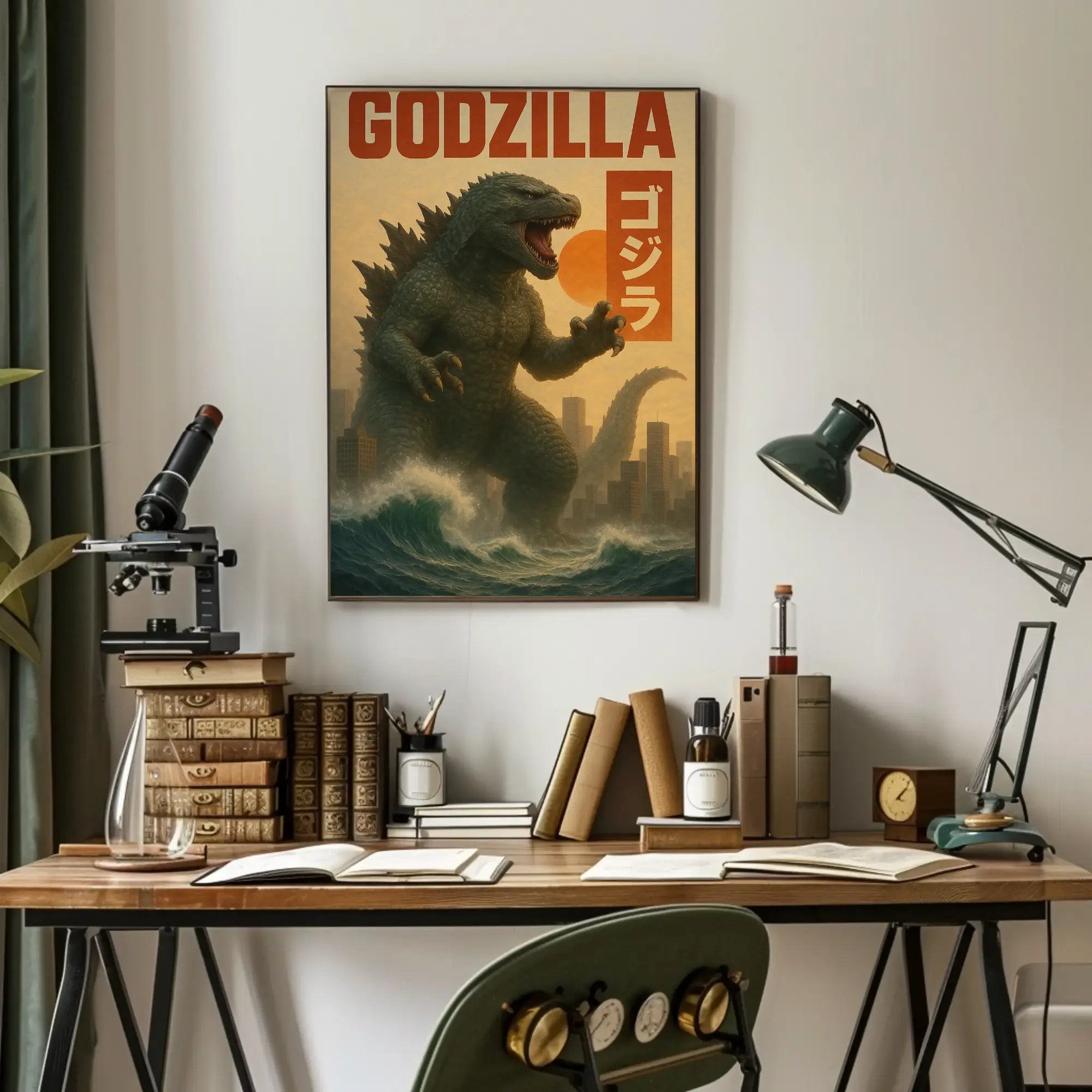 Godzilla Rampage in Tokyo Pop Culture Poster PosterGoat