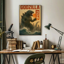 Godzilla Rampage in Tokyo Pop Culture Poster PosterGoat