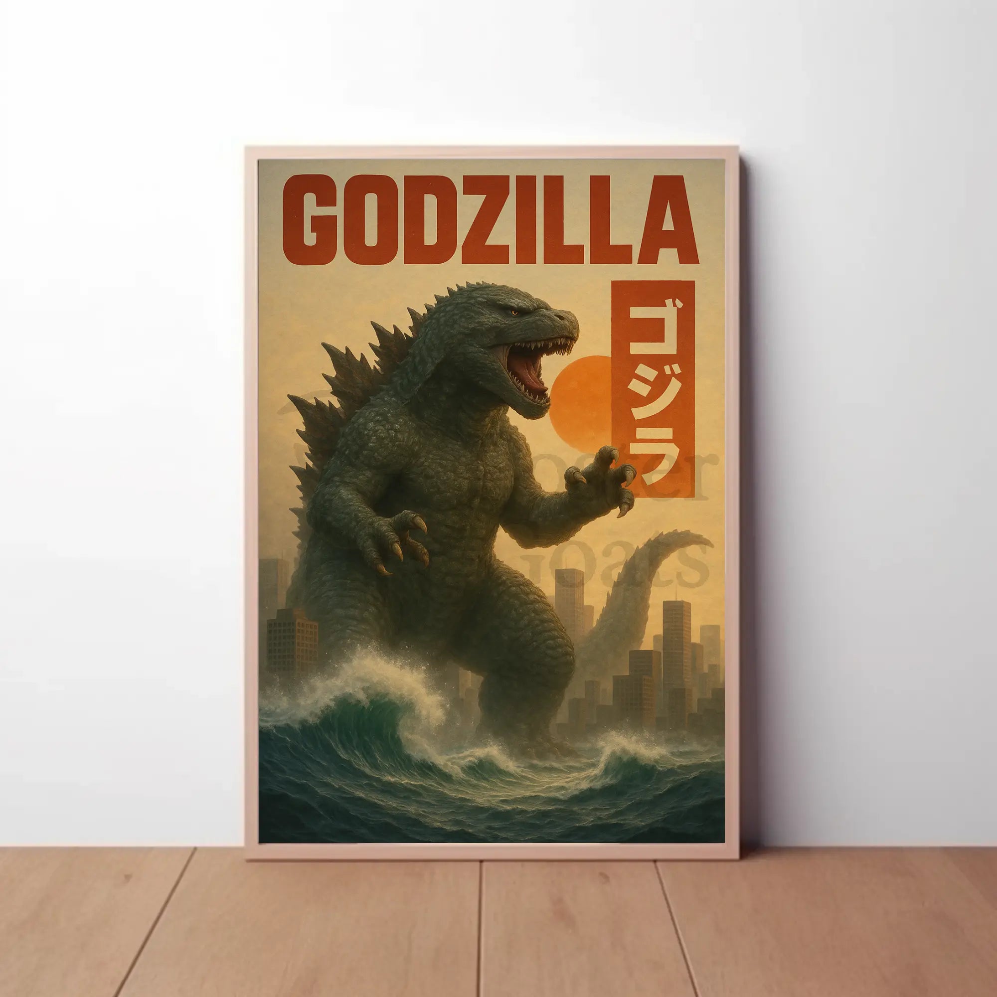 Godzilla Rampage in Tokyo Pop Culture Poster PosterGoat
