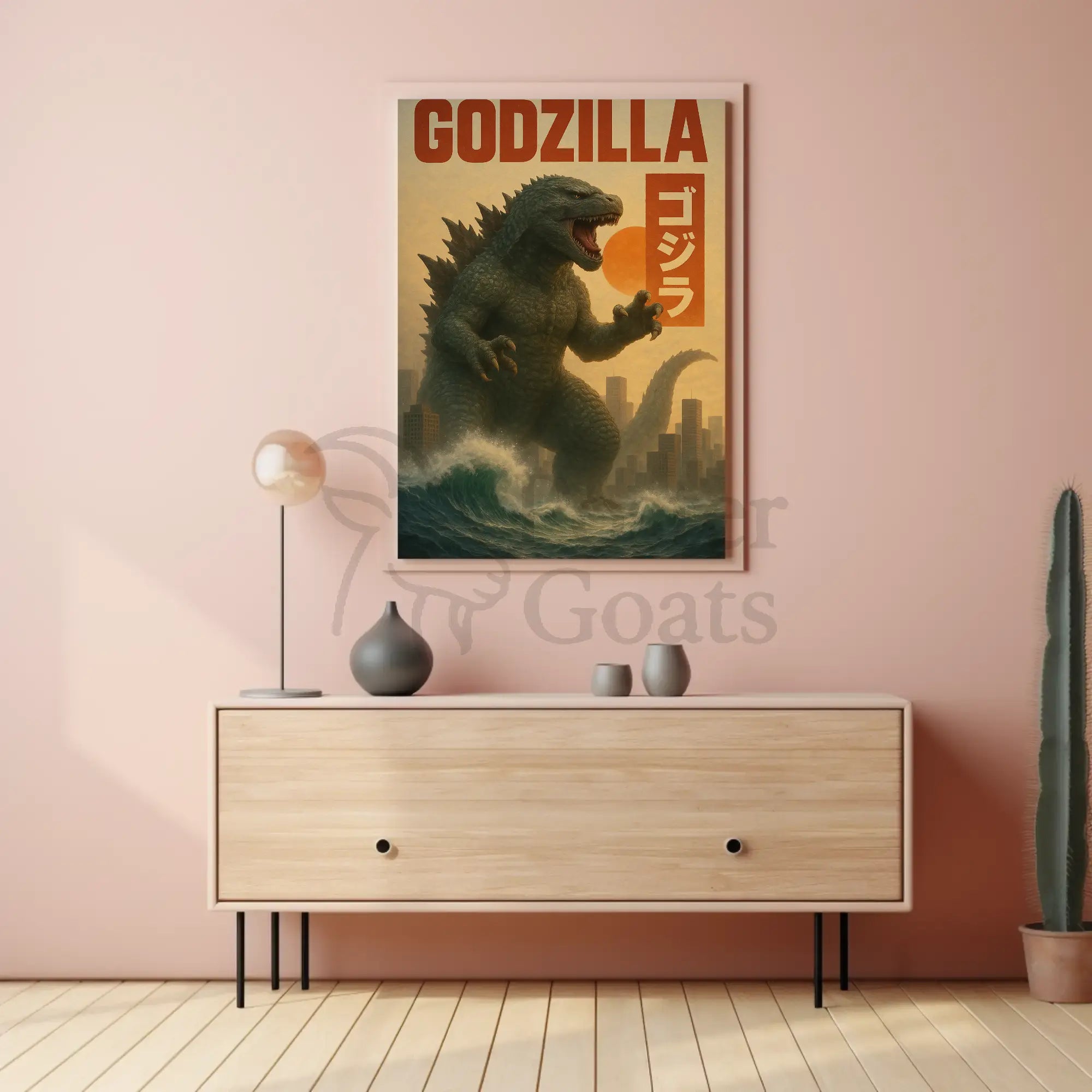 Godzilla Rampage in Tokyo Pop Culture Poster PosterGoat