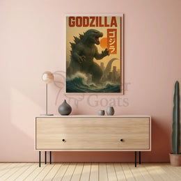 Godzilla Rampage in Tokyo Pop Culture Poster PosterGoat
