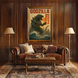 Godzilla Rampage in Tokyo Pop Culture Poster PosterGoat