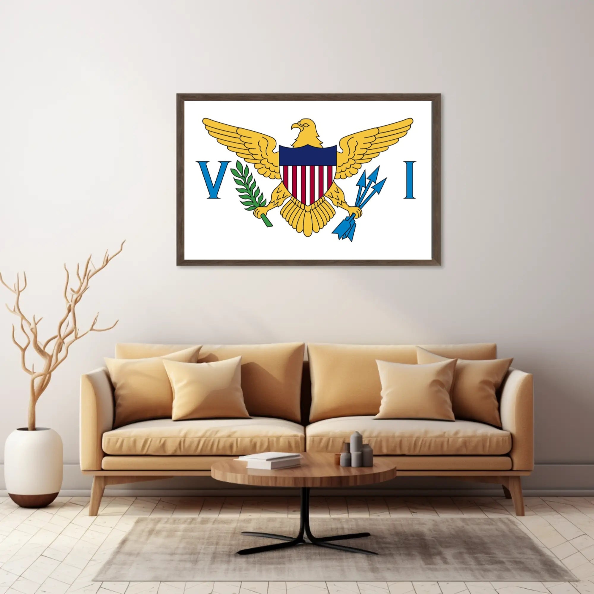 Golden Eagle Sovereignty Emblem Political or Propaganda Poster PosterGoat