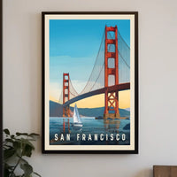 Golden Gate Bridge Travel Poster PosterGoat