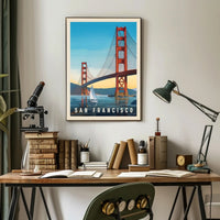 Golden Gate Bridge Travel Poster PosterGoat