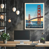 Golden Gate Bridge Travel Poster PosterGoat