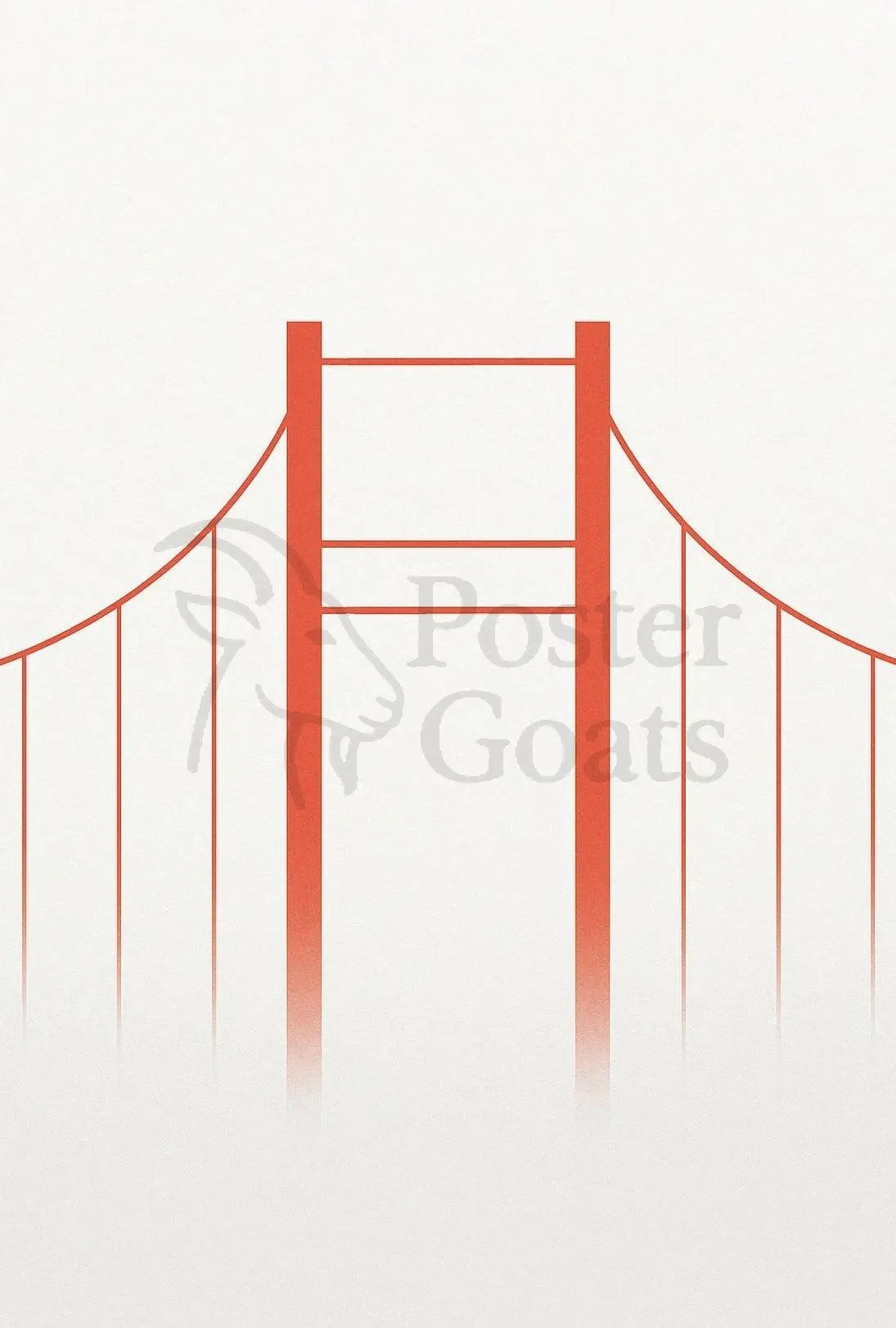 Golden Gate Minimalist Art Travel Poster PosterGoat