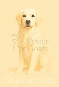 Golden Retriever Loyalty Minimalist Art Dog Breed Poster PosterGoat