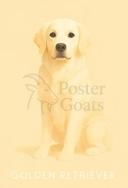 Golden Retriever Loyalty Minimalist Art Dog Breed Poster PosterGoat