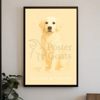 Golden Retriever Loyalty Minimalist Art Dog Breed Poster PosterGoat