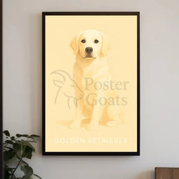 Golden Retriever Loyalty Minimalist Art Dog Breed Poster PosterGoat