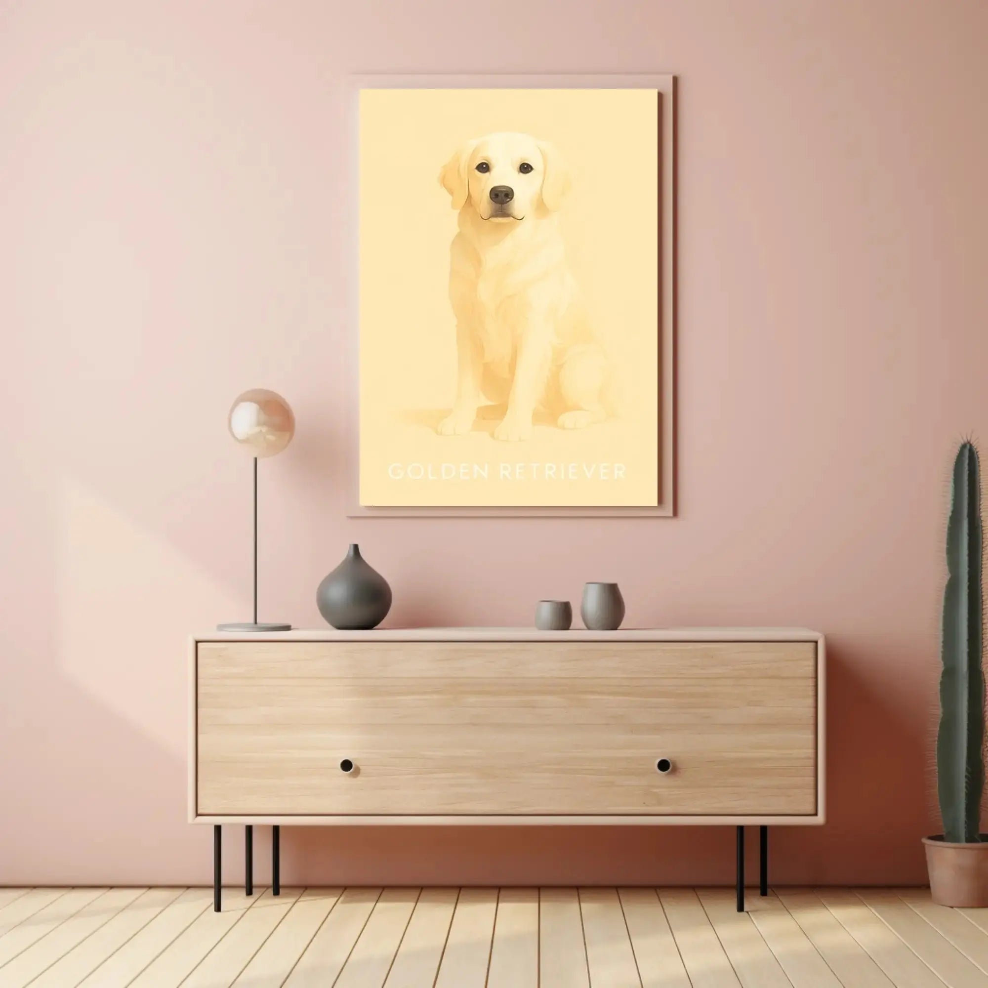 Golden Retriever Loyalty Minimalist Art Dog Breed Poster PosterGoat
