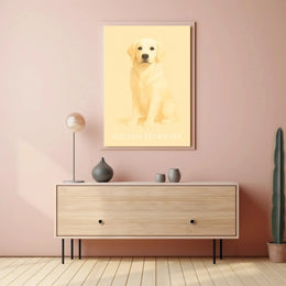 Golden Retriever Loyalty Minimalist Art Dog Breed Poster PosterGoat