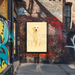 Golden Retriever Loyalty Minimalist Art Dog Breed Poster PosterGoat