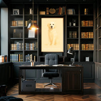 Golden Retriever Loyalty Minimalist Art Dog Breed Poster PosterGoat