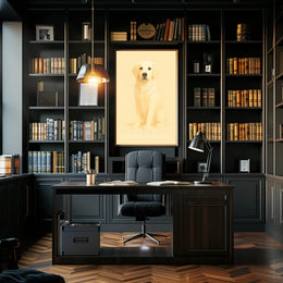 Golden Retriever Loyalty Minimalist Art Dog Breed Poster PosterGoat