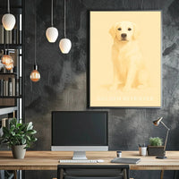 Golden Retriever Loyalty Minimalist Art Dog Breed Poster PosterGoat