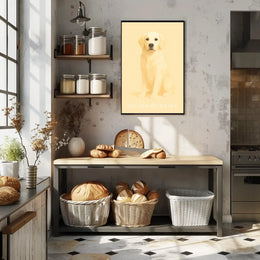 Golden Retriever Loyalty Minimalist Art Dog Breed Poster PosterGoat