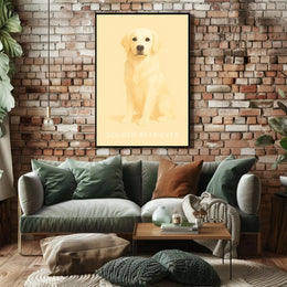 Golden Retriever Loyalty Minimalist Art Dog Breed Poster PosterGoat