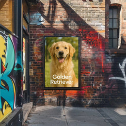 Golden Retriever Paws and Parks Dog Breed Poster PosterGoat