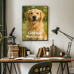 Golden Retriever Paws and Parks Dog Breed Poster PosterGoat