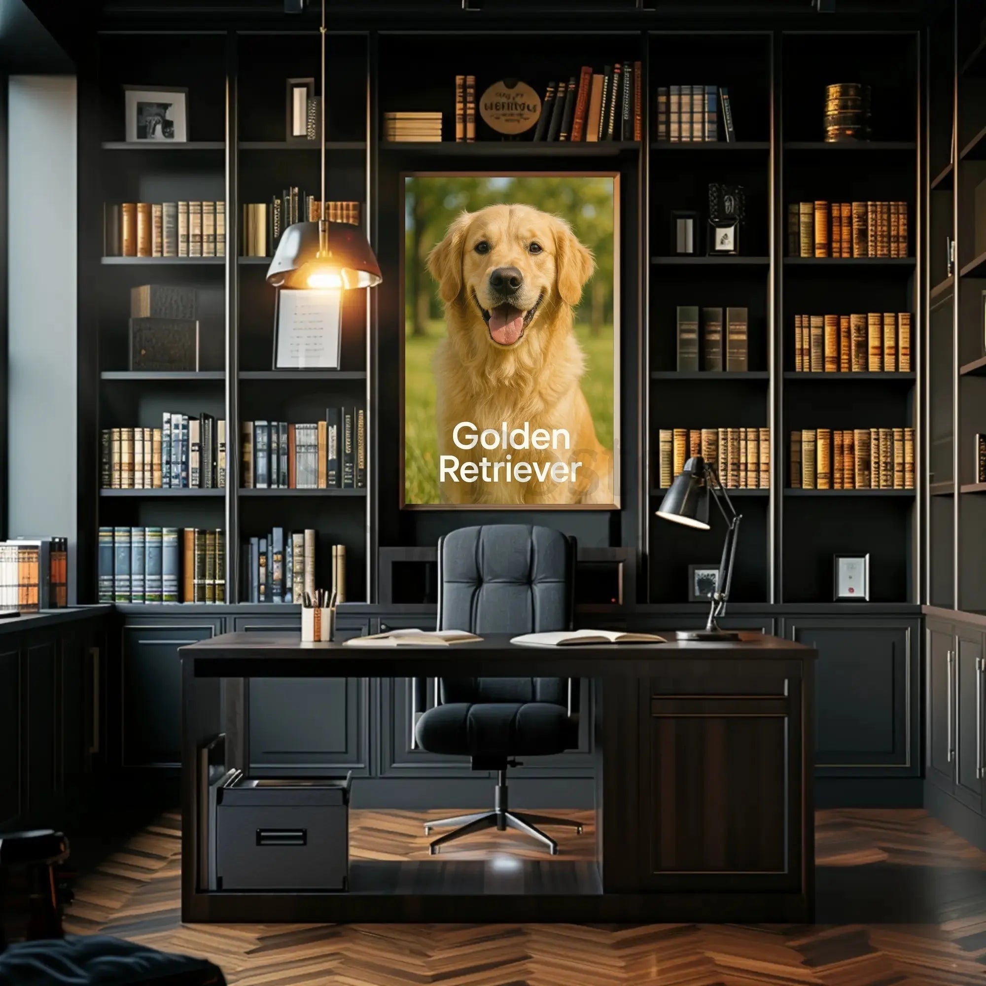 Golden Retriever Paws and Parks Dog Breed Poster PosterGoat