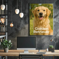 Golden Retriever Paws and Parks Dog Breed Poster PosterGoat