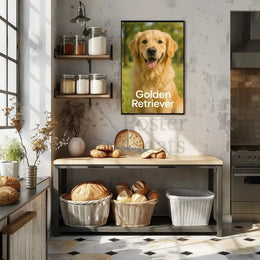 Golden Retriever Paws and Parks Dog Breed Poster PosterGoat