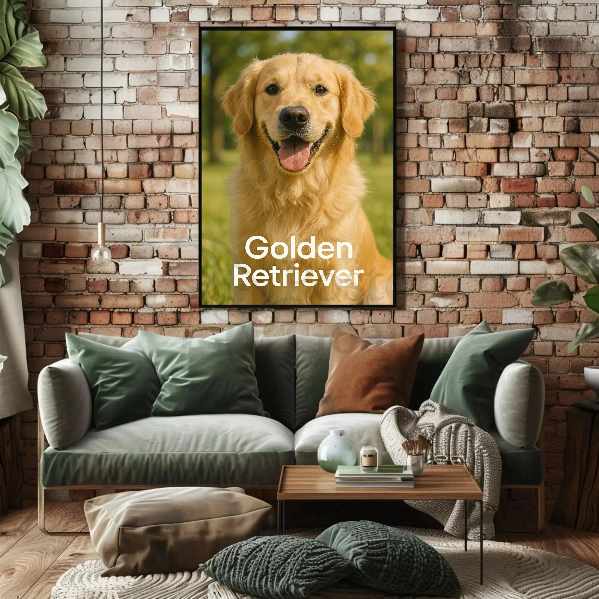 Golden Retriever Paws and Parks Dog Breed Poster PosterGoat
