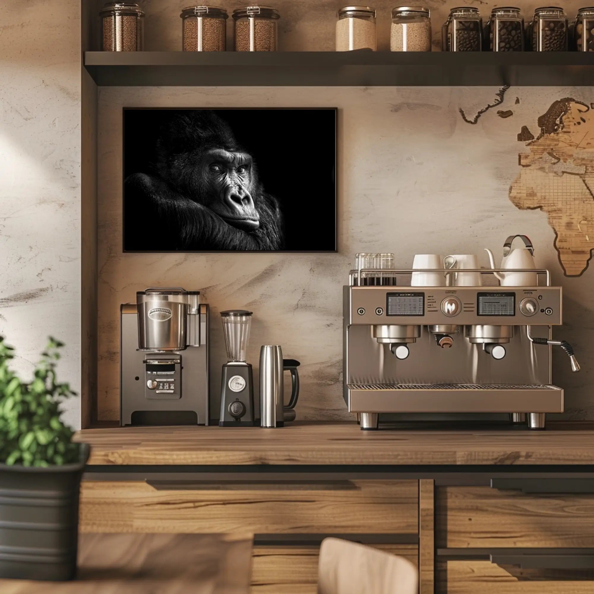 Gorilla Wildlife Sensation Captured: Stunning Animal Poster PosterGoat