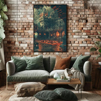 Gothic Castle Chess Storm - Abstract, Artistic, or Pop Culture Poster PosterGoat