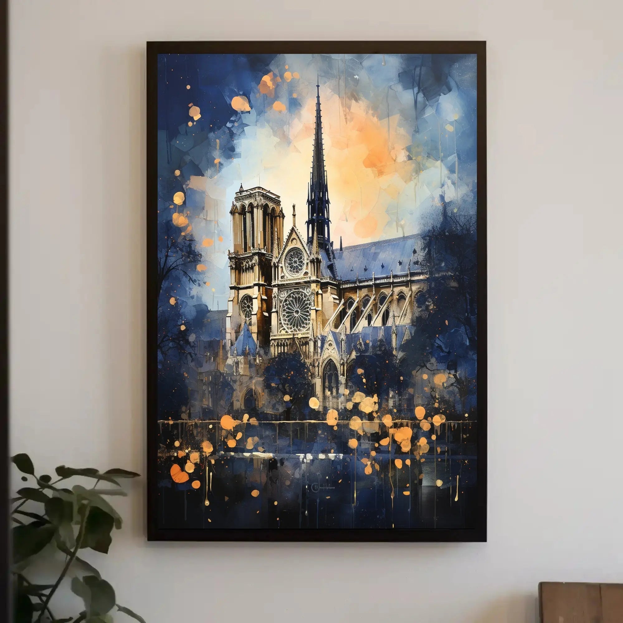 Gothic Cathedral Landmark Artwork with Abstract, Artistic Poster PosterGoat