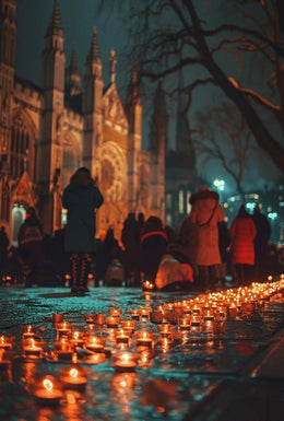 Gothic Cathedral Night Vigil Cultural or Heritage Poster PosterGoat