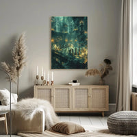 Gothic Chess Cathedral Fantasy Art Print - Abstract Poster PosterGoat