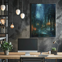 Gothic Fantasy Castle Interior Art - Abstract Poster PosterGoat