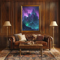 Gothic Fantasy Castle Stormy Landscape Artistic Poster PosterGoat