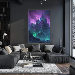 Gothic Fantasy Castle Stormy Landscape Artistic Poster PosterGoat
