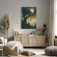 Gothic Graveyard Moonlight Scene Artistic Poster PosterGoat