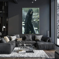 Gothic Lady by Water Lily Pond: Artistic Poster PosterGoat