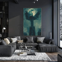Gothic Moonlit Wings Fantasy Art Poster PosterGoat