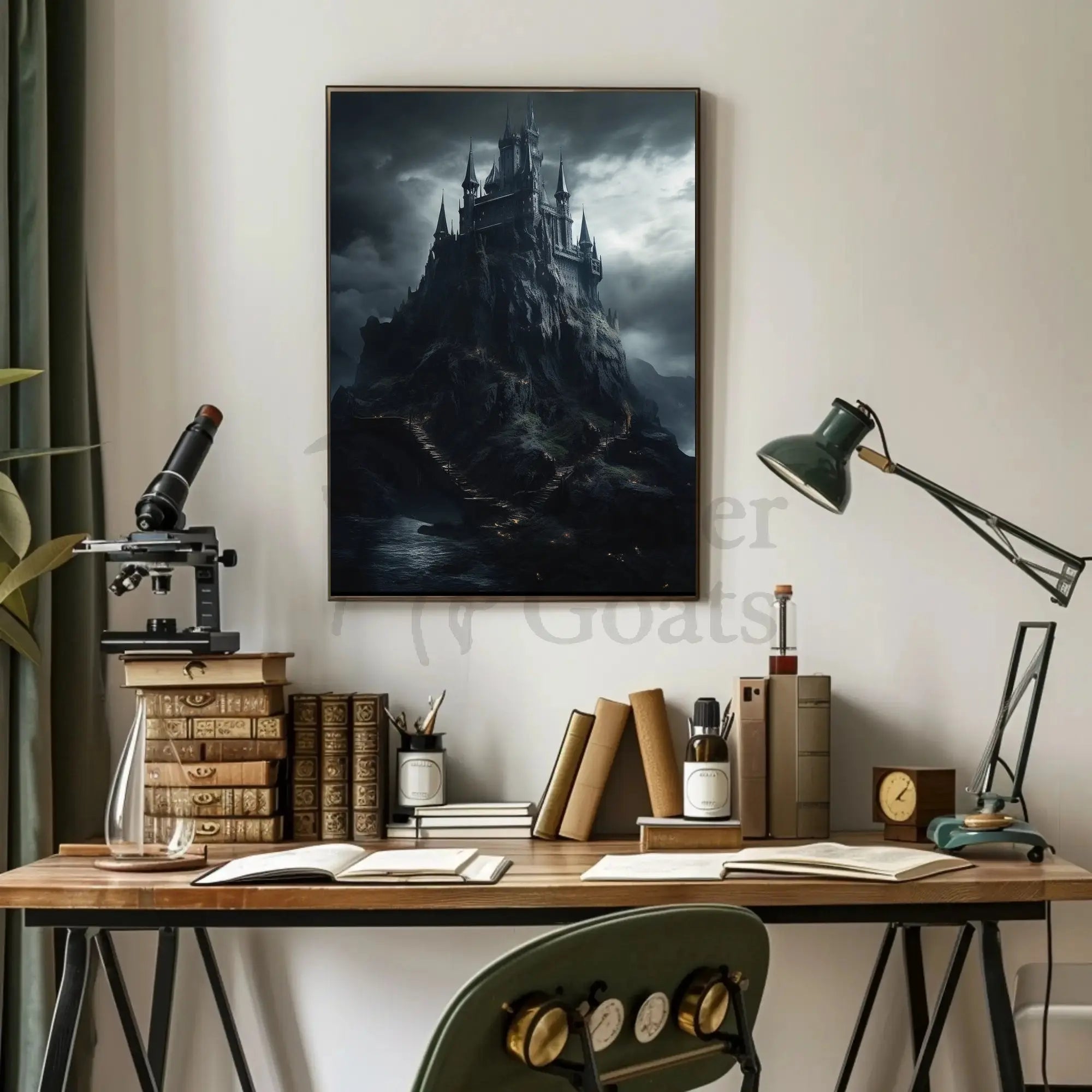 Gothic Mystical Castle Adventure Art Poster PosterGoat