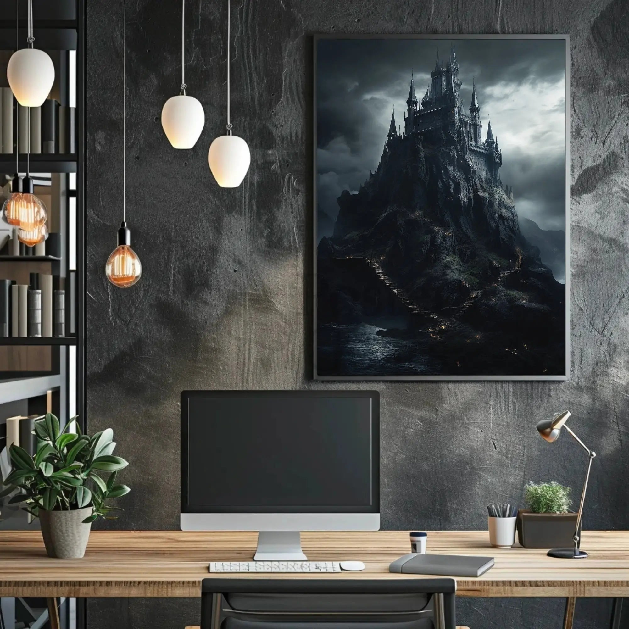 Gothic Mystical Castle Adventure Art Poster PosterGoat