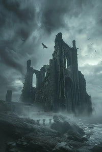 Gothic Ruins Atmospheric Art Poster: Cultural or Heritage Poster PosterGoat