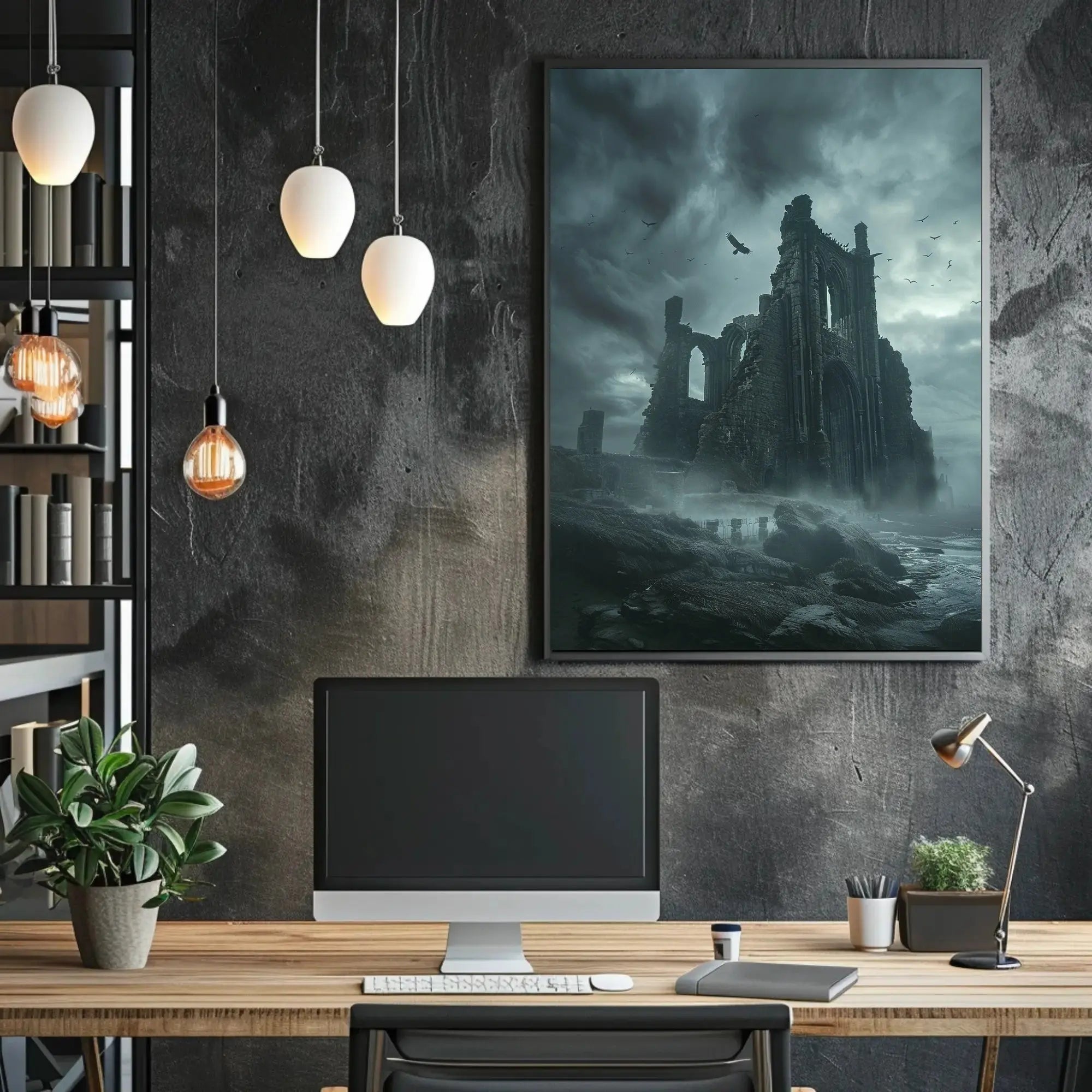 Gothic Ruins Atmospheric Art Poster: Cultural or Heritage Poster PosterGoat