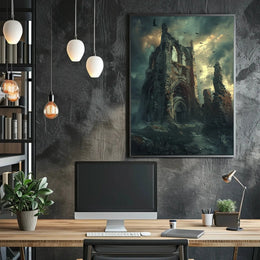 Gothic Ruins in Mystery and Decay Cultural or Heritage Poster PosterGoat