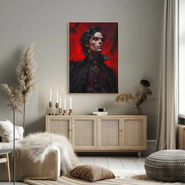 Gothic Vampire Art with Ravens, Artistic or Pop Culture Poster PosterGoat