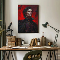 Gothic Vampire Art with Ravens, Artistic or Pop Culture Poster PosterGoat