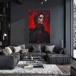 Gothic Vampire Art with Ravens, Artistic or Pop Culture Poster PosterGoat