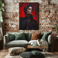 Gothic Vampire Art with Ravens, Artistic or Pop Culture Poster PosterGoat
