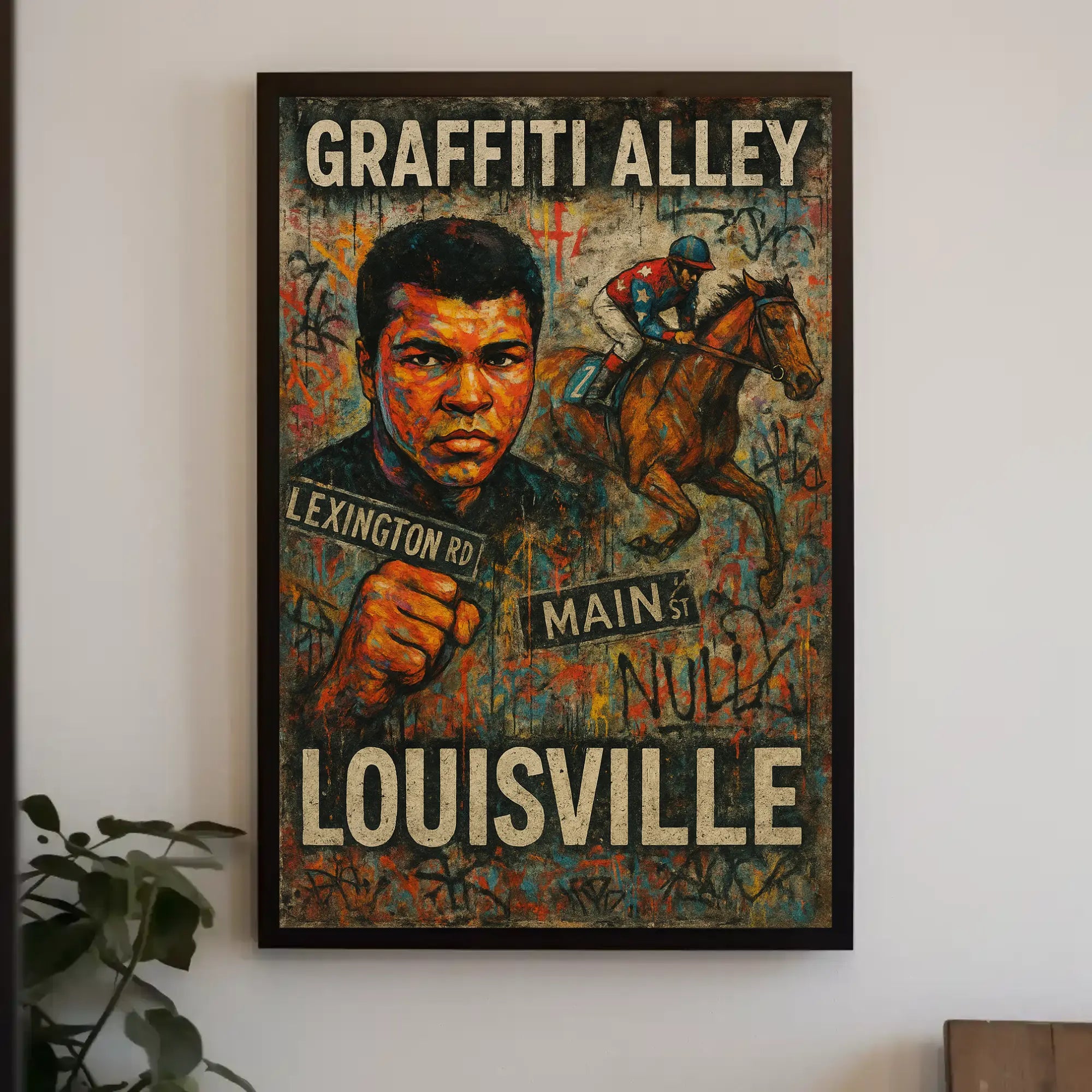 Graffiti Alley: Dynamic Louisville Street Art Sports Poster PosterGoat